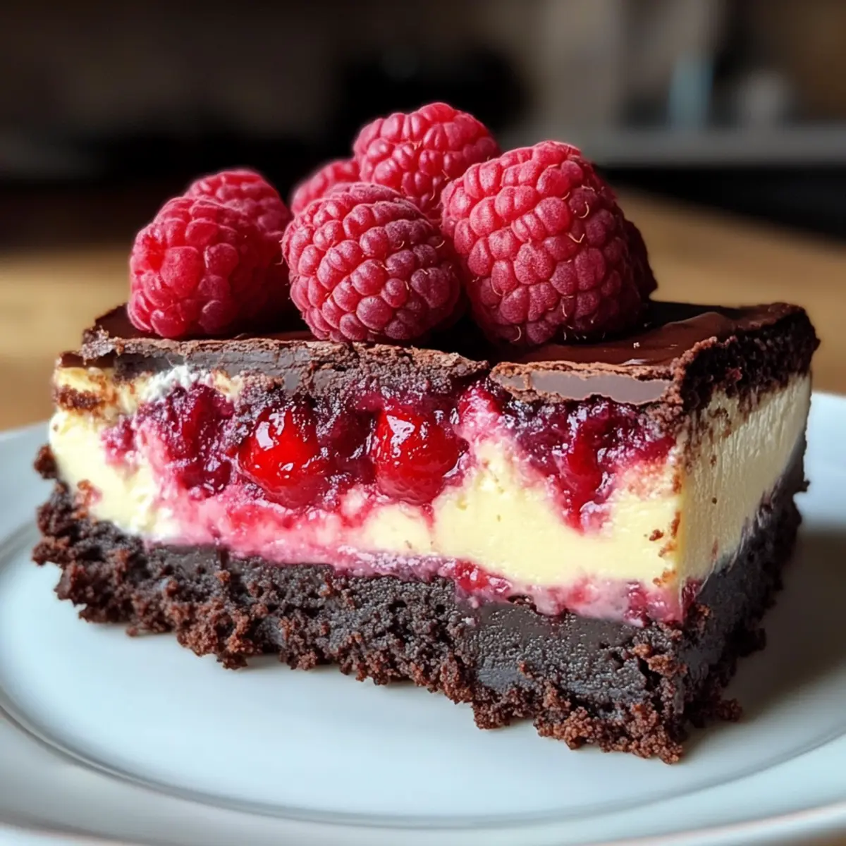 Himbeer-Brownie-Käsekuchen