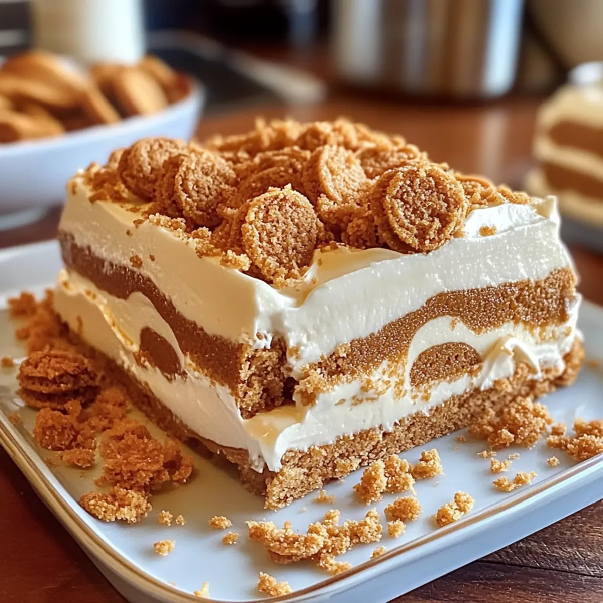 Keine-Backen Biscoff Geschichtete Freude