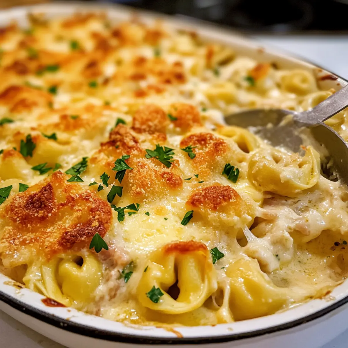 Ofen Tortellini mit Sahne