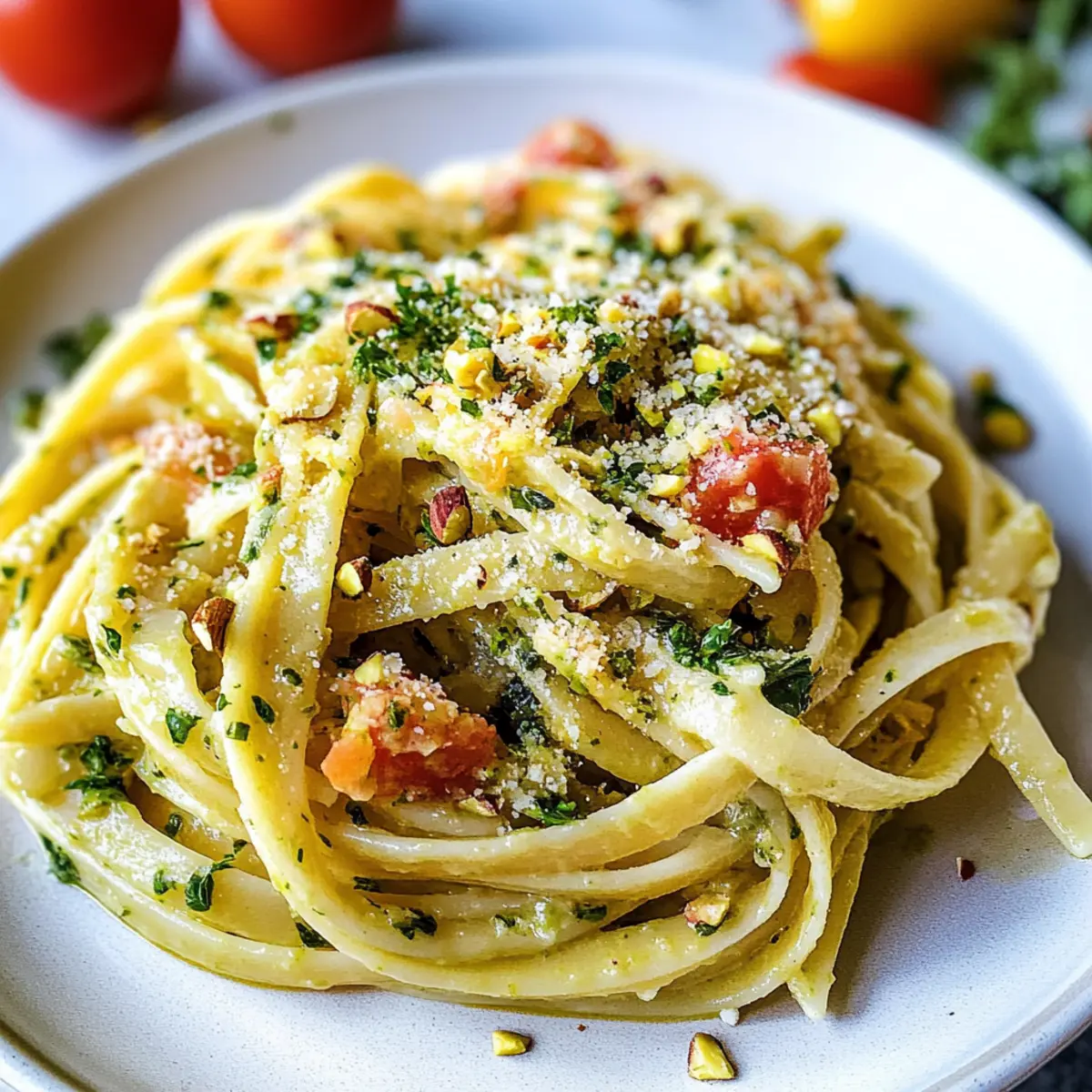 Pasta with pistachios – quick, fresh, different