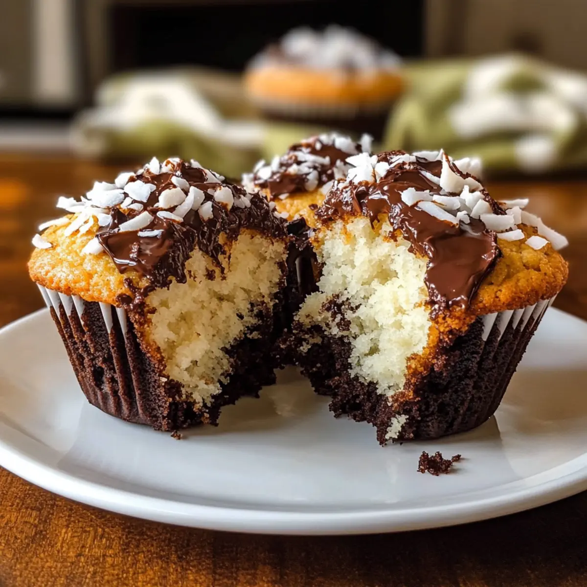 Saftige Kokos-Schoko-Muffins