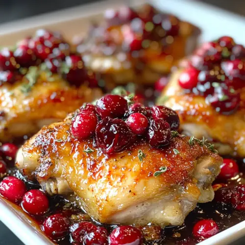 Einfache Cranberry Gebackene Hähnchenschenkel Rezept