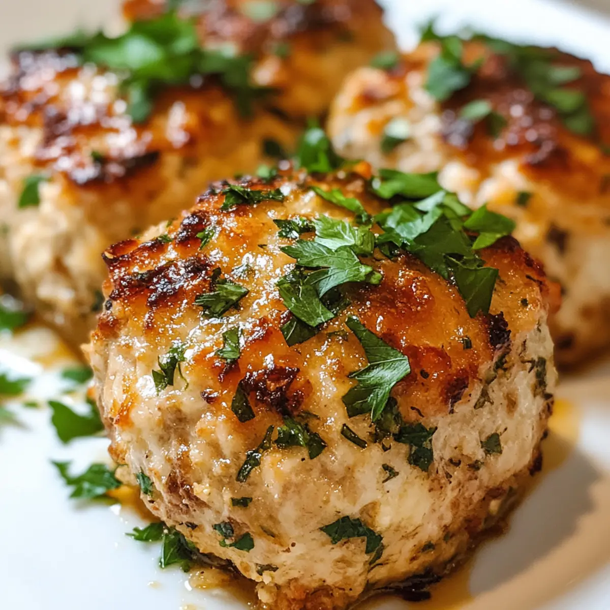 Knoblauch Parmesan Hühnchen Fleischlaibchen Rezept