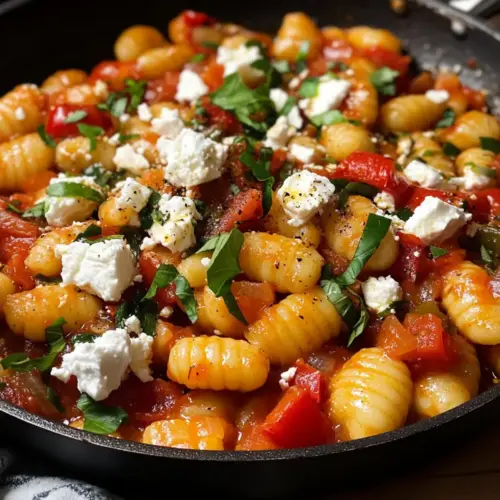 Gnocchi Gemüse Pfanne mit Feta