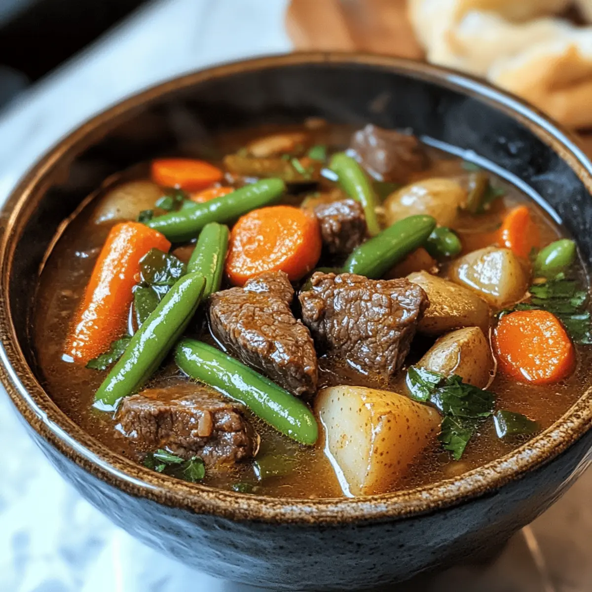 Herzhafter Rinder- und Gemüsesuppe Rezept