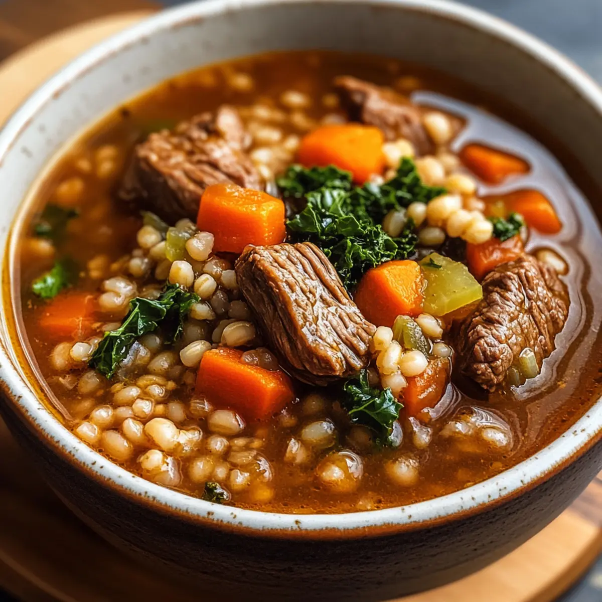 Instant Pot Rinder-Gersten-Suppe Rezept