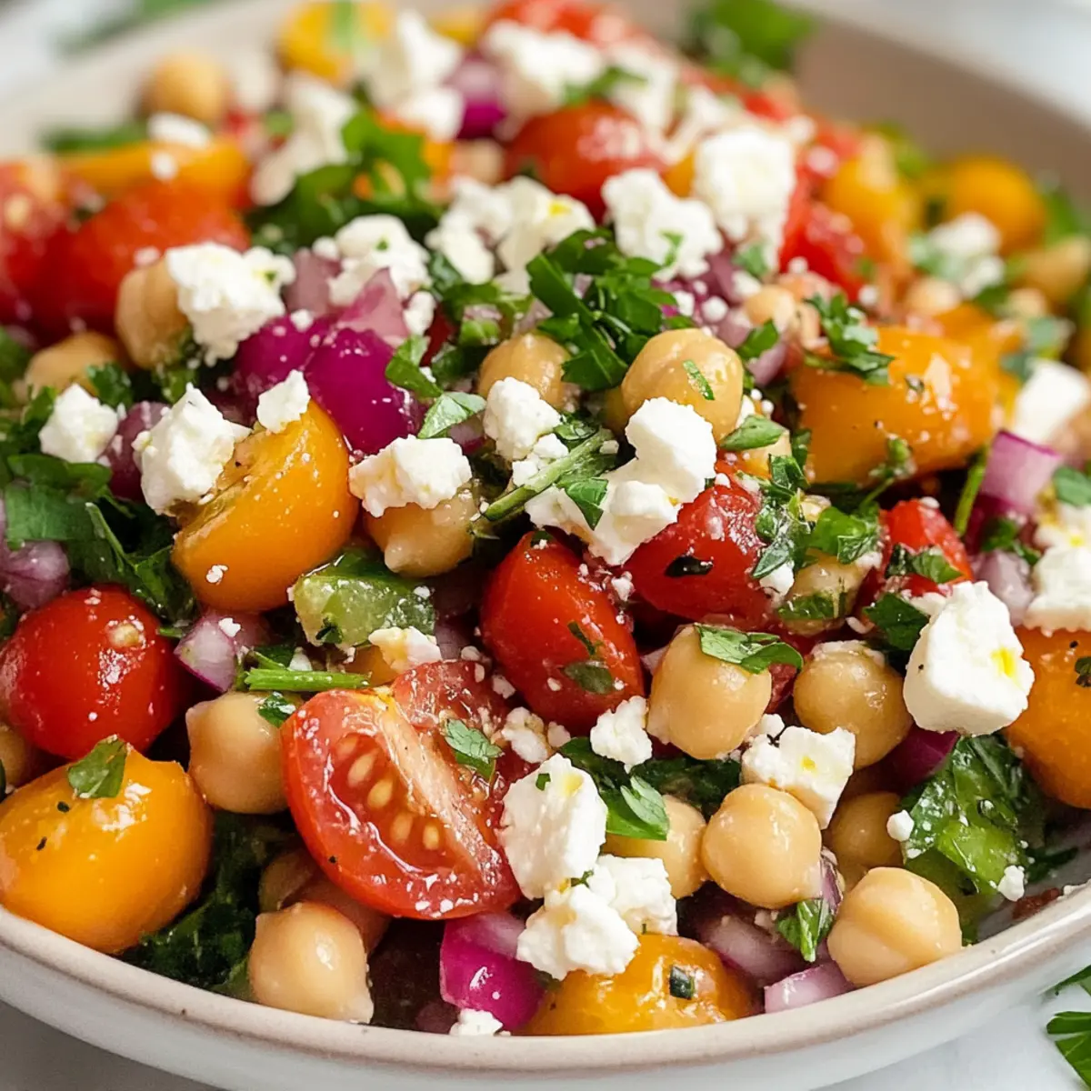 Mein Orientalischer Kichererbsensalat mit Feta & Granatapfel