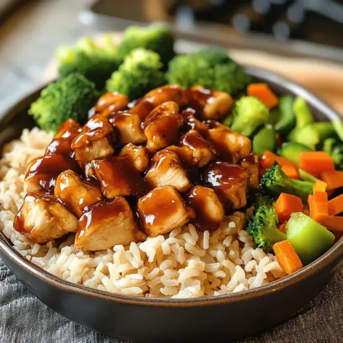 Schnelles & Gesundes Honig BBQ Hähnchen Reis Rezept