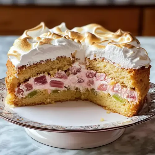 Rhabarberkuchen mit Baiser