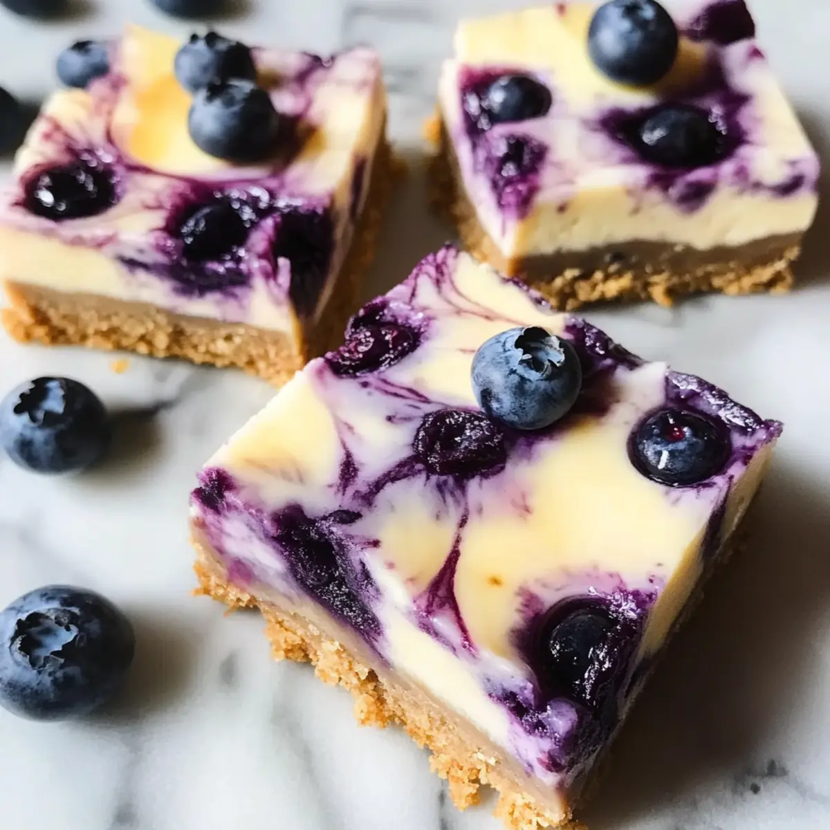 Schneller Käsekuchen mit Blaubeeren