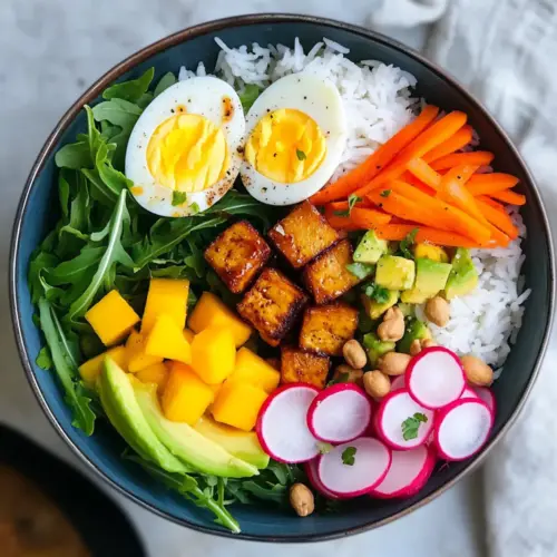 Sommer Bowl mit Erdnuss-Limetten-Dressing