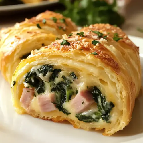 Spinat Schinken Frühstücksbrötchen Rezept