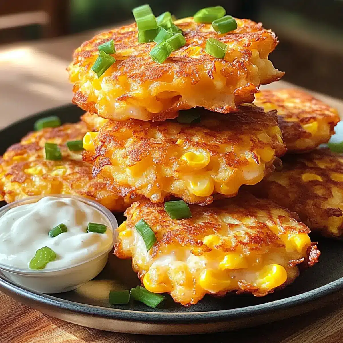 Käse-Mais-Puffer Leckere und einfache Beilage