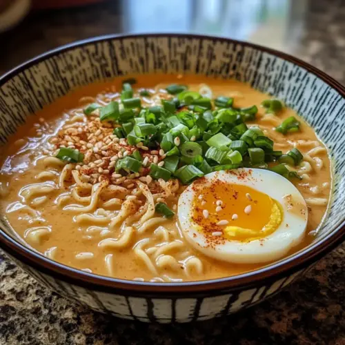 Erdnuss-Ramen mit Ei: 25 Min. Genuss