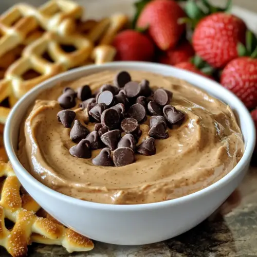 Erdnussbutter-Brownie-Teig-Dip