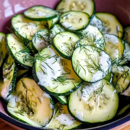 Zucchini-Salat mit Joghurt-Dressing