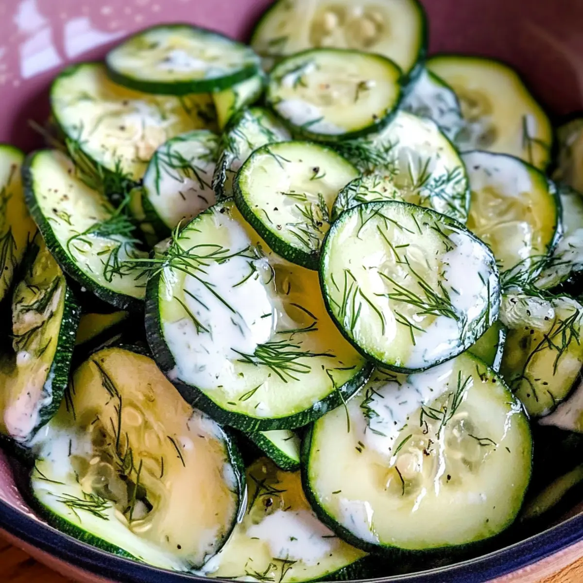 Zucchini-Salat mit Joghurt-Dressing