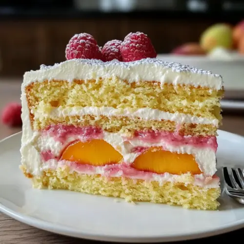 Ostertorte Pfirsich Melba – Fruchtig & Festlich