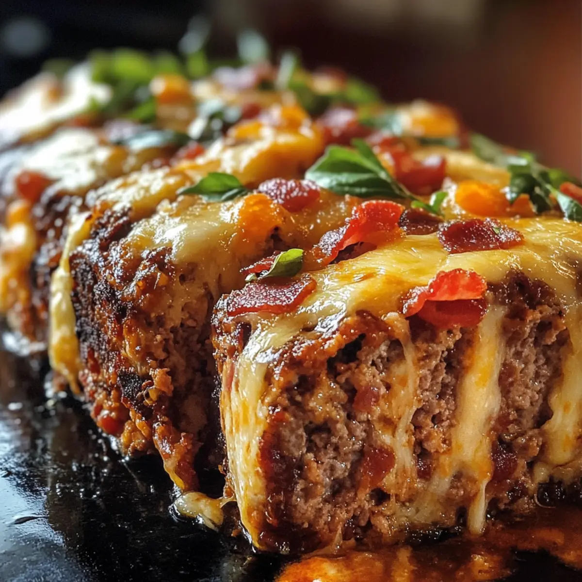 Polpettone Americano (Bacon Bomb Fleischlaib) Rezept Zutaten 1 kg gemischtes Hackfleisch 200 g Speck, gewürfelt 1 Zwiebel, gehackt 2 Knoblauchzehen, gehackt 2 Eier 100 g Semmelbrösel 100 g Parmesan, gerieben 1 TL Salz 1/2 TL Pfeffer 1 TL Paprika 1 TL italienische Gewürze 200 g BBQ-Sauce Anleitung 1. Ofen auf 180°C vorheizen. 2. In einer großen Schüssel das Hackfleisch, den Speck, die Zwiebel und den Knoblauch vermengen. 3. Eier, Semmelbrösel, Parmesan, Salz, Pfeffer, Paprika und italienische Gewürze hinzufügen und gut vermischen. 4. Die Mischung in eine Kastenform geben und gleichmäßig verteilen. 5. Mit BBQ-Sauce bestreichen. 6. Im vorgeheizten Ofen 1 Stunde backen. 7. 10 Minuten ruhen lassen, bevor man es anschneidet.