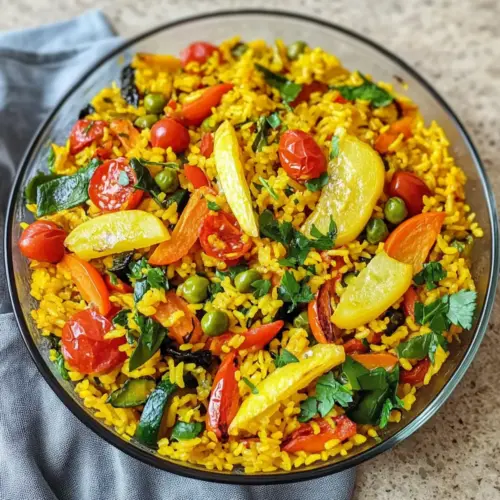 Spanische vegetarische Paella (Fertig in 30 Minuten)