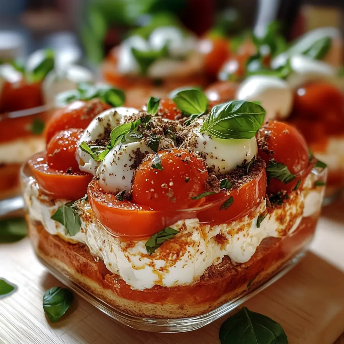 Tomaten Mozzarella Tiramisu
