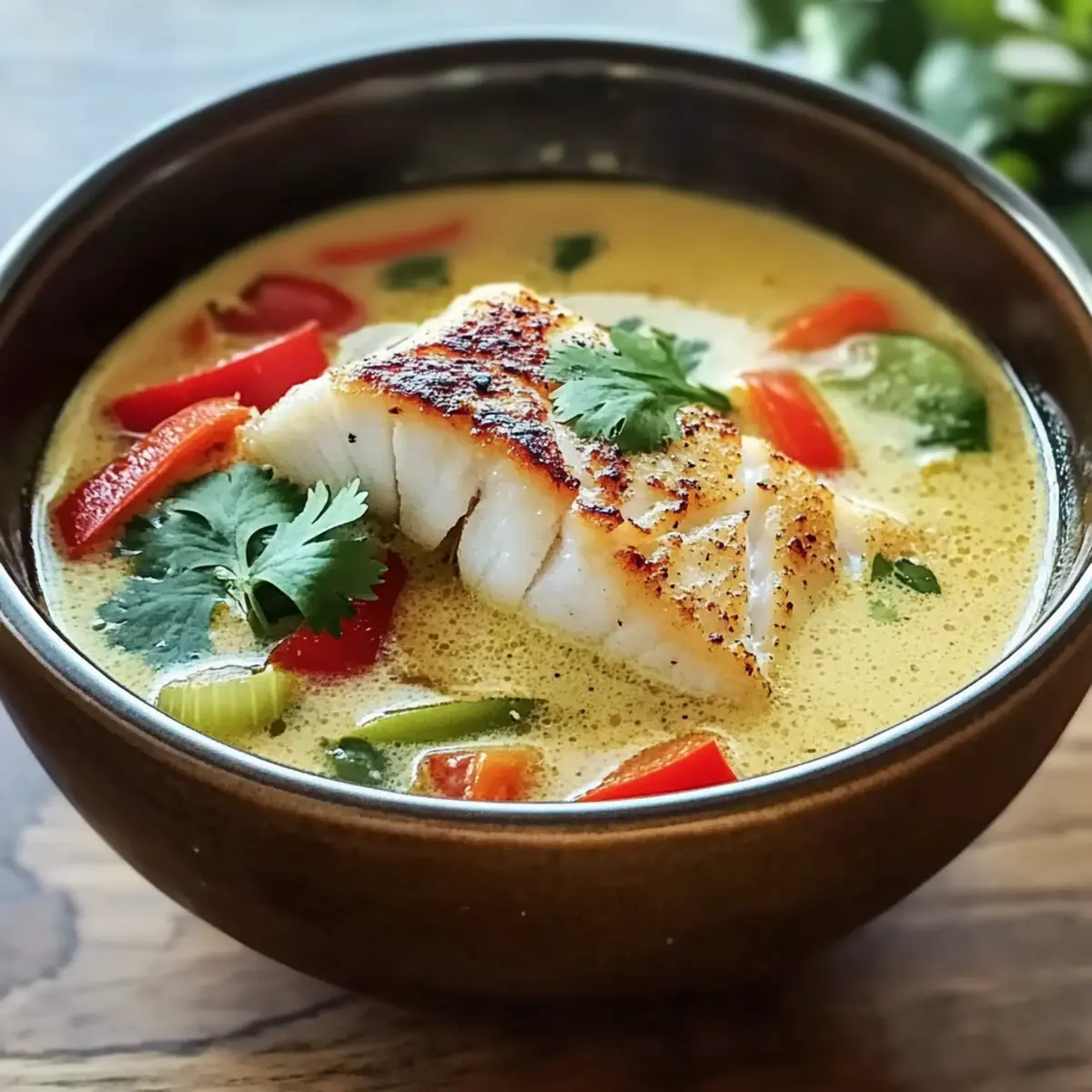 Kokosnuss-Limetten-Fischsuppe