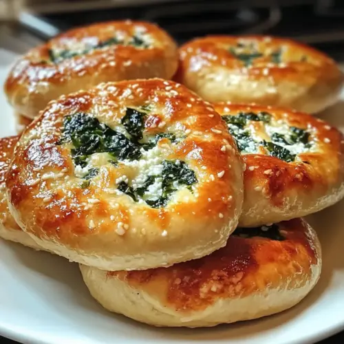 Spinat Hüttenkäse Flachbagels