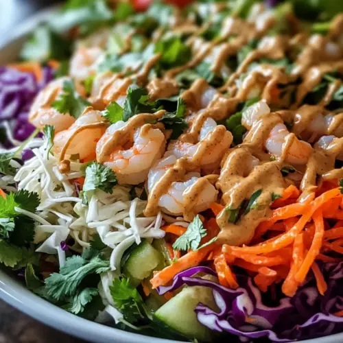 Frühlingsrollensalat mit Erdnussdressing