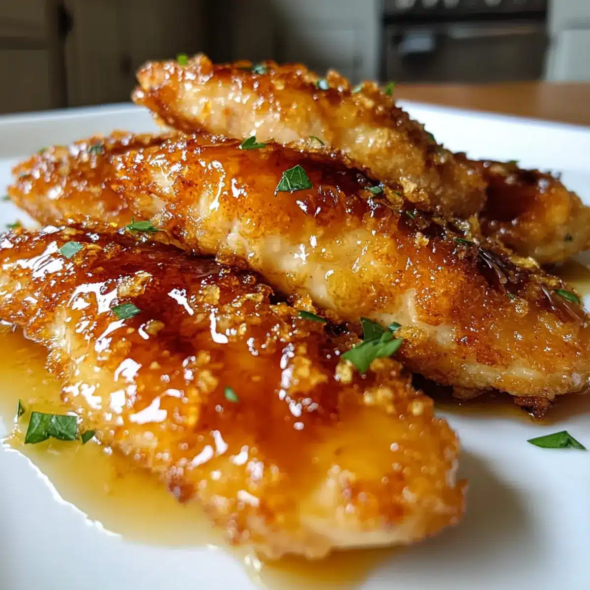 Luftfritteuse Honig Butter Knoblauch Hähnchen