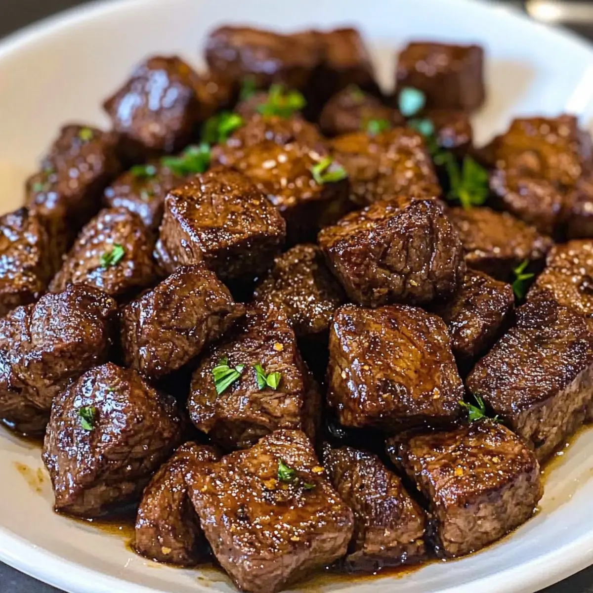 Luftfritteuse saftige Steakstücke