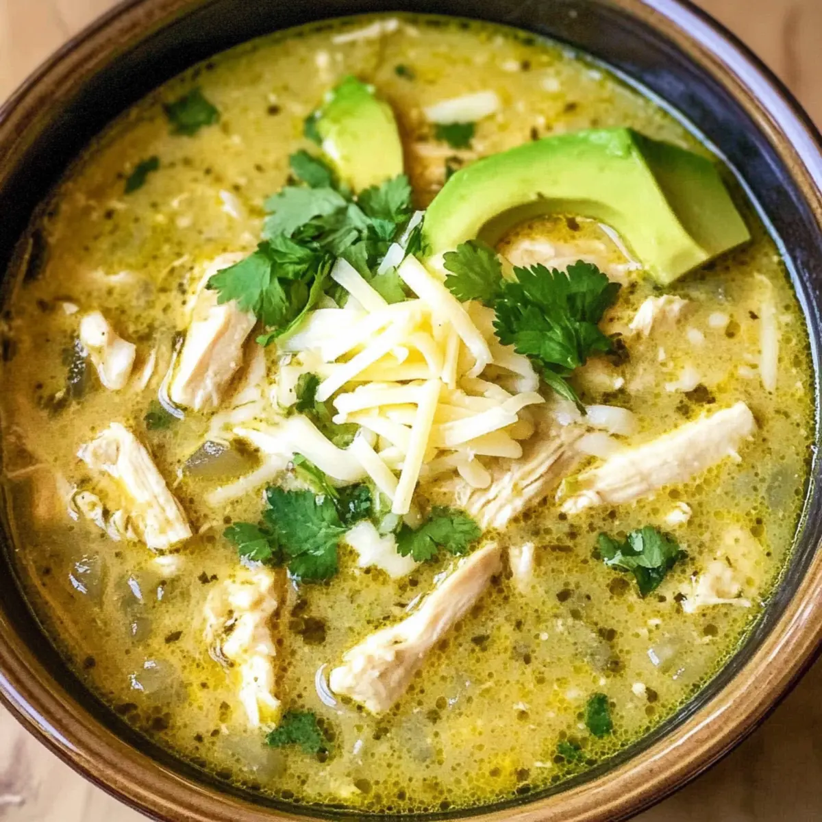 Cremige grüne Enchiladas-Hühnchensuppe