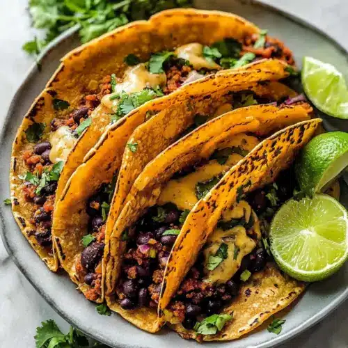 Crispy Schwarze Bohnen Tacos