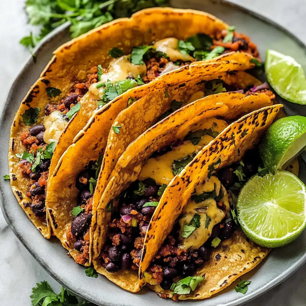 Crispy Schwarze Bohnen Tacos