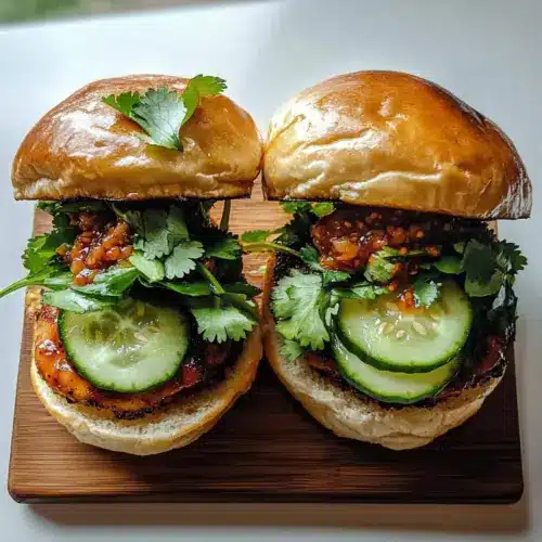 Gochujang Hähnchenburger mit Kimchi Bacon Marmelade