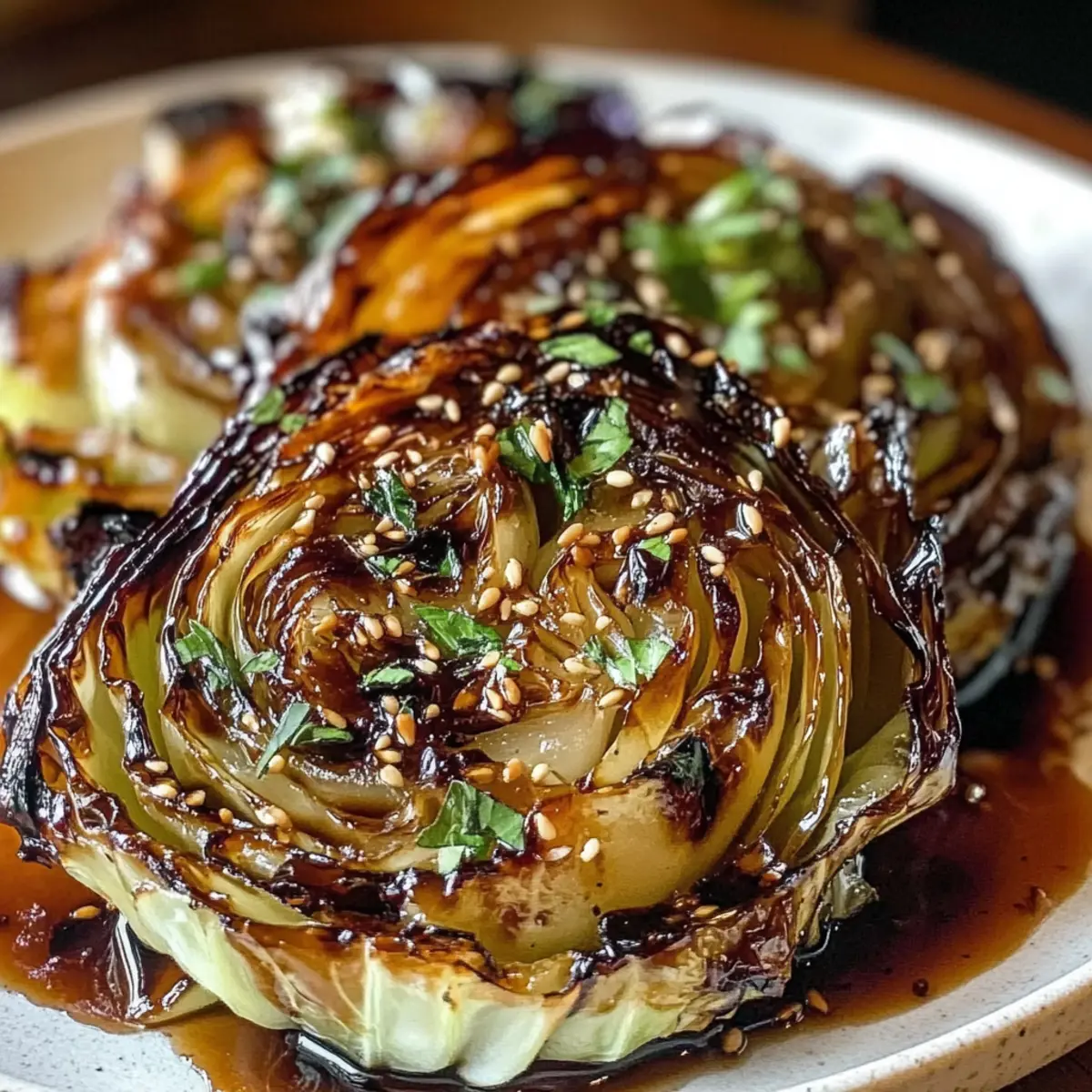 Honig-Balsamico-Kohlsteaks
