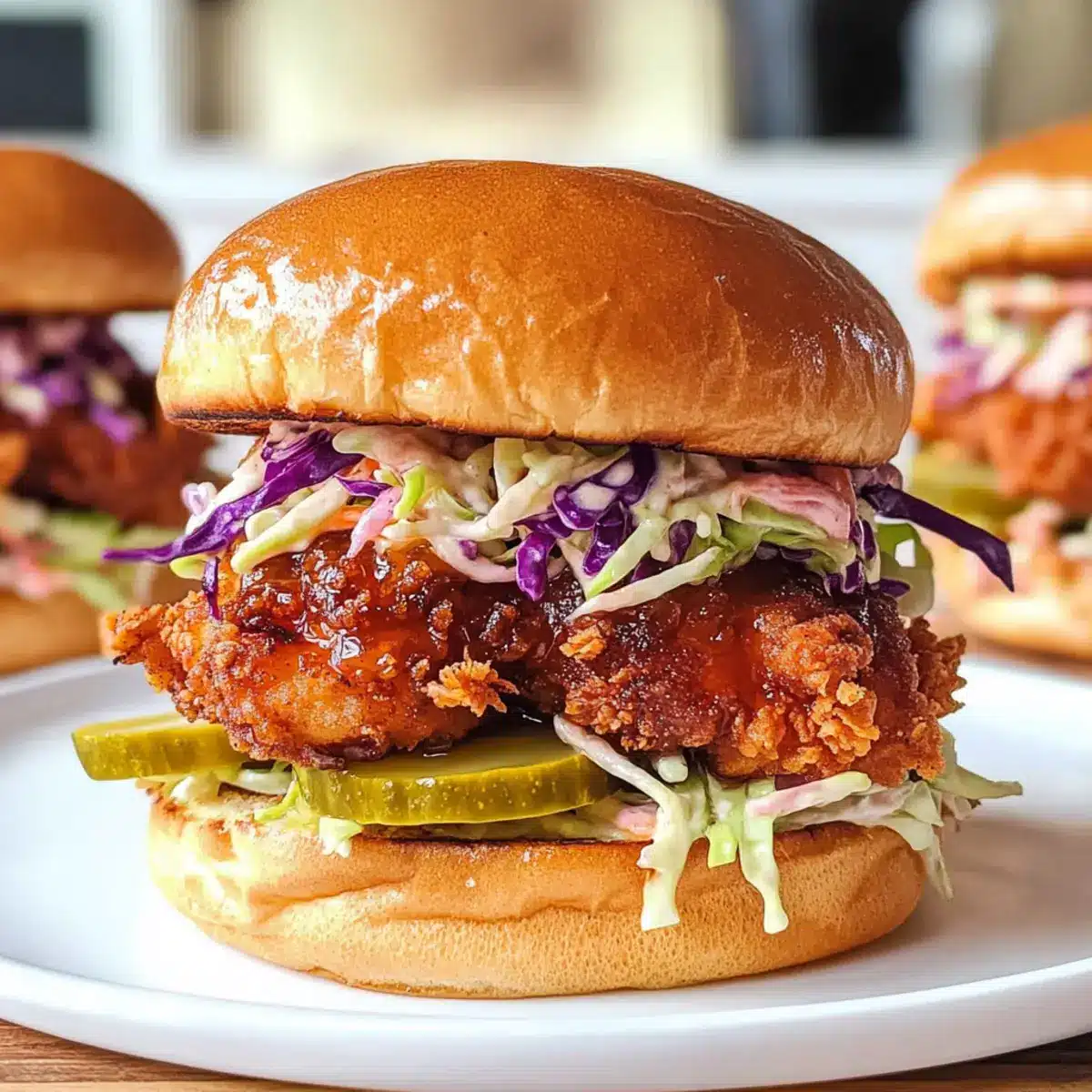 Nashville scharfe Honig-Hähnchen-Slider-Sandwiches