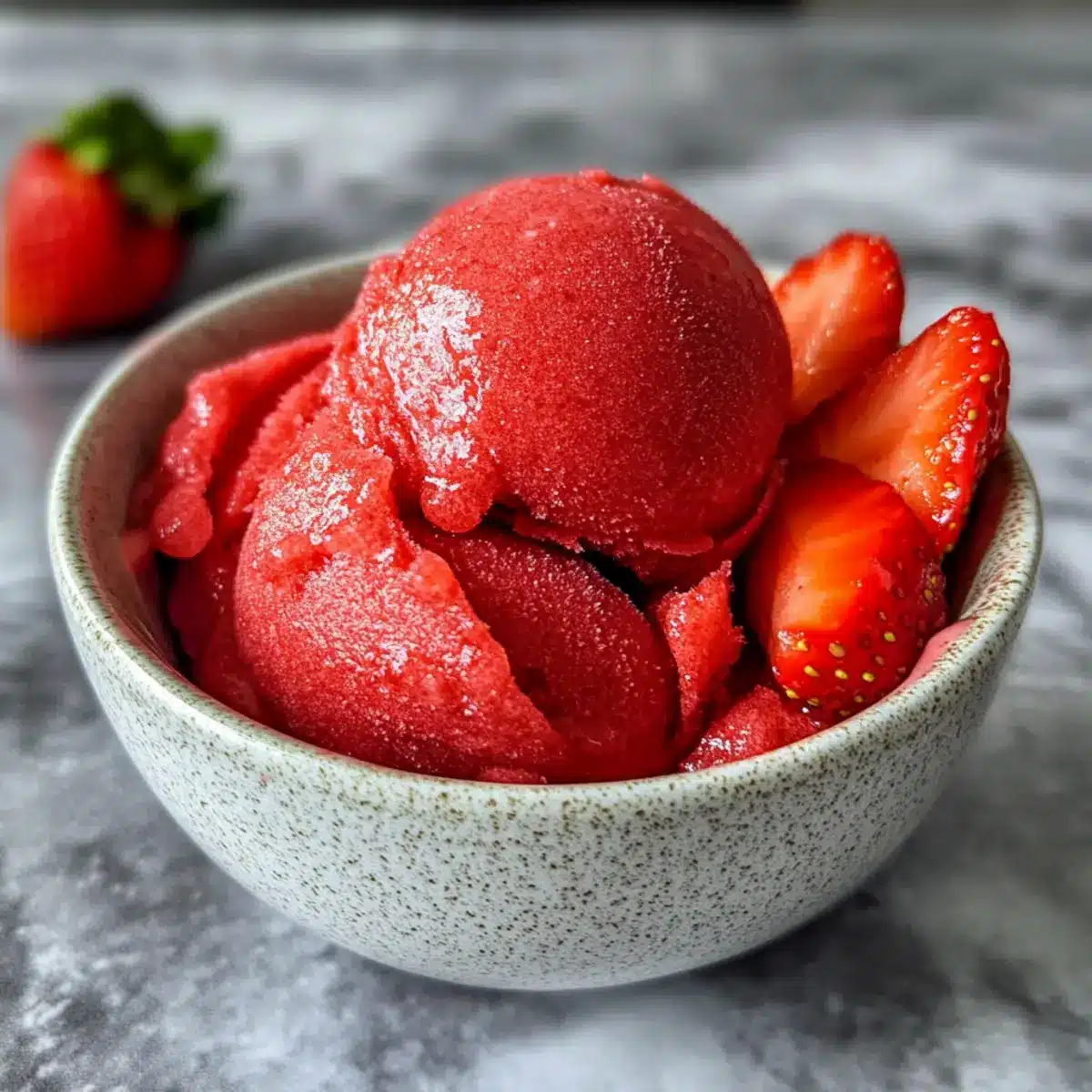 Erdbeersorbet