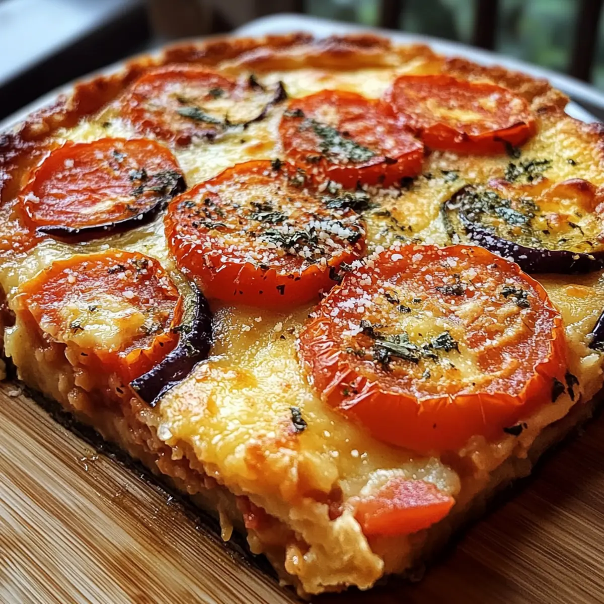 Sommer Tomaten- und Auberginenkuchen