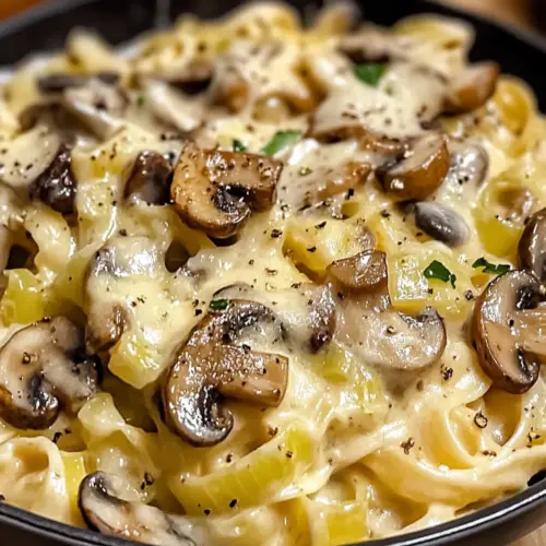 Cremige Pilz-Gruyère-Pasta