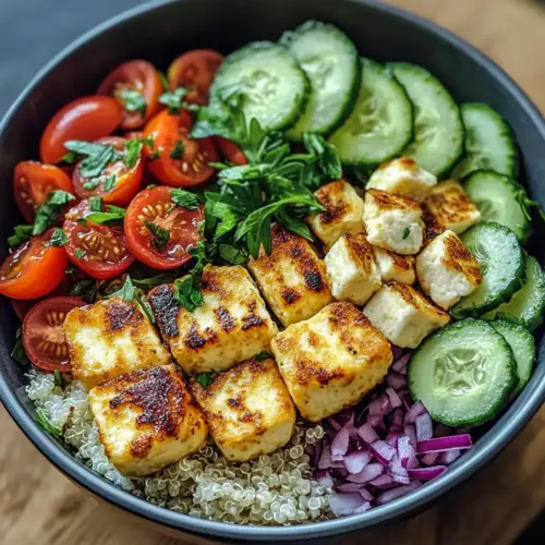 Knusprige Halloumi-Schüssel