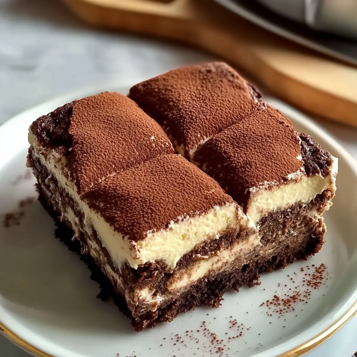 Tiramisu Käsekuchen Brownies