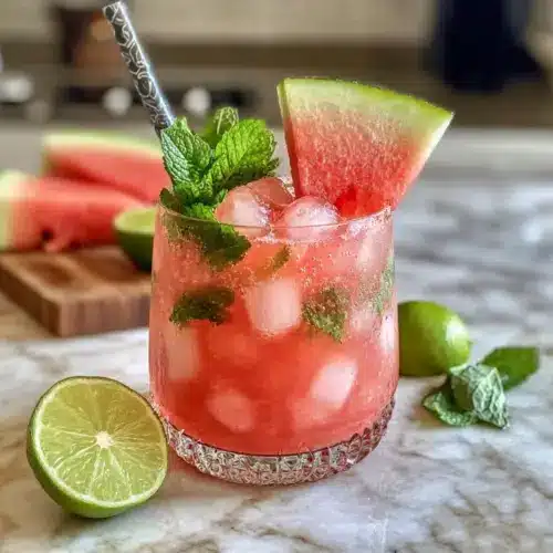 Wassermelonen-Limetten-Minz-Mocktails